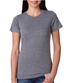 Women's Perfect Lightweight 100%- Cotton Cap-Sleeve T-Shirt HEATHER GRAY Primary