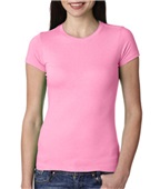 Women's Perfect Lightweight 100%- Cotton Cap-Sleeve T-Shirt NEON HEATHER PINK Primary