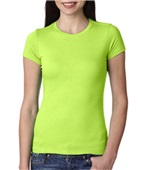 Women's Perfect Lightweight 100%- Cotton Cap-Sleeve T-Shirt NEON GREEN Primary