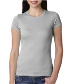 Women's Perfect Lightweight 100%- Cotton Cap-Sleeve T-Shirt SILVER Primary