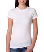 Women's Perfect Lightweight 100%- Cotton Cap-Sleeve T-Shirt WHITE Primary