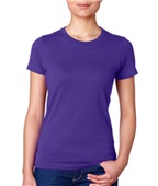 Women's Perfect Lightweight 100%- Cotton Cap-Sleeve T-Shirt PURPLE RUSH Primary