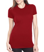 Women's Perfect Lightweight 100%- Cotton Cap-Sleeve T-Shirt CARDINAL Primary