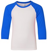 Next Level Youth CVC 3/4 Raglan T-Shirt 3352 ROYAL/WHITE Primary