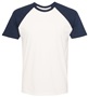 Mens/Womens Unisex Cotton Raglan Short Sleeve T-Shirt  MIDNIGHT NAVY/NATURAL Primary