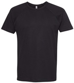 Mens/Womens Unisex Cotton Raglan Short Sleeve T-Shirt  BLACK/BLACK Primary