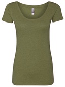 Women's Triblend Scoop Neck T-Shirt  MILITARY GREEN Primary