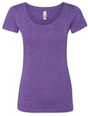 Women's Triblend Scoop Neck T-Shirt  PURPLE RUSH Primary