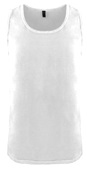Adult Pre-Wash Cotton Muscle Sleeveless Tank Shirt WHITE Primary
