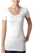  Women's 100%-Cotton Scoop Neck Short Sleeve T-Shirt WHITE Primary
