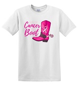 Epic Adult/Youth Give Cancer the Boot Breast Cancer BCA Cotton Graphic T-Shirts