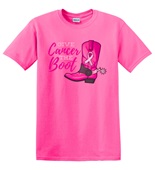 Epic Adult/Youth Give Cancer the Boot Breast Cancer BCA Cotton Graphic T-Shirts