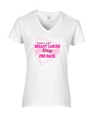 Epic Ladies Don't Let Breast Cancer Steal 2nd Base V-Neck Graphic T-Shirts