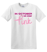 Epic Adult/Youth October We Wear Pink BCA Breast Cancer Cotton Graphic T-Shirts