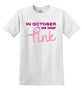 Epic Adult/Youth October We Wear Pink BCA Breast Cancer Cotton Graphic T-Shirts