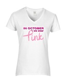 Epic Ladies October We Wear Pink BCA Breast Cancer V-Neck Graphic T-Shirts