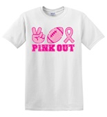 Epic Adult/Youth Pink Out Football Vintage Breast Cancer Cotton Graphic T-Shirts