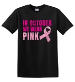 Epic Adult/Youth October Wear Pink Vintage Breast Cancer Cotton Graphic T-Shirts