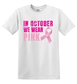 Epic Adult/Youth October Wear Pink Vintage Breast Cancer Cotton Graphic T-Shirts