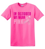 Epic Adult/Youth October Wear Pink Vintage Breast Cancer Cotton Graphic T-Shirts