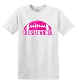Epic Adult/Youth Crush Breast Cancer Vintage Football BCA Cotton Graphic T-Shirts