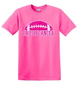 Epic Adult/Youth Crush Breast Cancer Vintage Football BCA Cotton Graphic T-Shirts