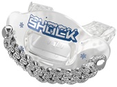 Shock Doctor 3D Bling Chain ICE CLEAR Max AirFlow Football Mouthguard