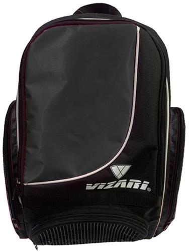 Solano Backpack (11"W x 8.5"D x 16.5"T), w/Vented Ball Pocket. Printing is available for this item.