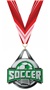 SILVER MEDAL/HALO RED NECK RIBBON