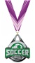 SILVER MEDAL/HALO PURPLE NECK RIBBON