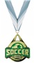 GOLD MEDAL/HALO WHITE NECK RIBBON