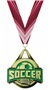 GOLD MEDAL/HALO MAROON NECK RIBBON