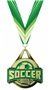 GOLD MEDAL/HALO GREEN NECK RIBBON