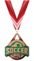 BRONZE MEDAL/HALO RED NECK RIBBON