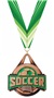 BRONZE MEDAL/HALO GREEN NECK RIBBON