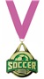 GOLD MEDAL/FUSCHIA NECK RIBBON