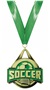 GOLD MEDAL/TIE-DYE GREEN NECK RIBBON