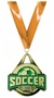 GOLD MEDAL/TIE-DYE ORANGE NECK RIBBON