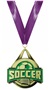 GOLD MEDAL/TIE-DYE PURPLE NECK RIBBON