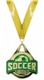 GOLD MEDAL/TIE-DYE YELLOW NECK RIBBON