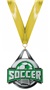 SILVER MEDAL/TIE-DYE YELLOW NECK RIBBON
