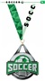 SILVER MEDAL/PRIZM SOCCER NECK RIBBON
