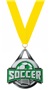 SILVER MEDAL/LT YELLOW NECK RIBBON