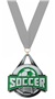 SILVER MEDAL/GREY NECK RIBBON