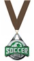 SILVER MEDAL/BROWN NECK RIBBON