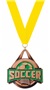 BRONZE MEDAL/LT YELLOW NECK RIBBON