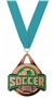 BRONZE MEDAL/TEAL NECK RIBBON