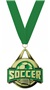 GOLD MEDAL/GREEN NECK RIBBON