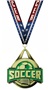 GOLD MEDAL/PATRIOT SOCCER NECK RIBBON