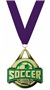GOLD MEDAL/PURPLE NECK RIBBON